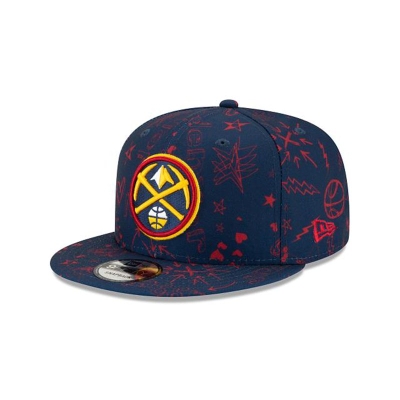 Blue Denver Nuggets Hat - New Era NBA Doodle 9FIFTY Snapback Caps USA5209764